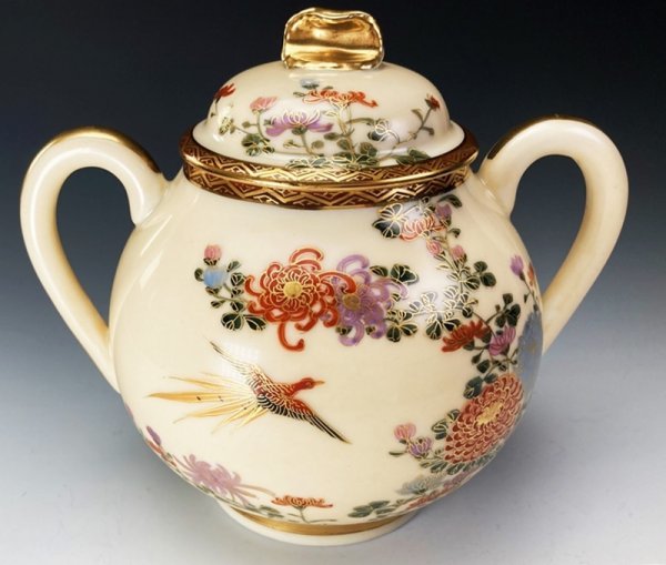里帰り オールドニッポン 金彩 色絵花鳥図紋 卵殻手(エッグシェル