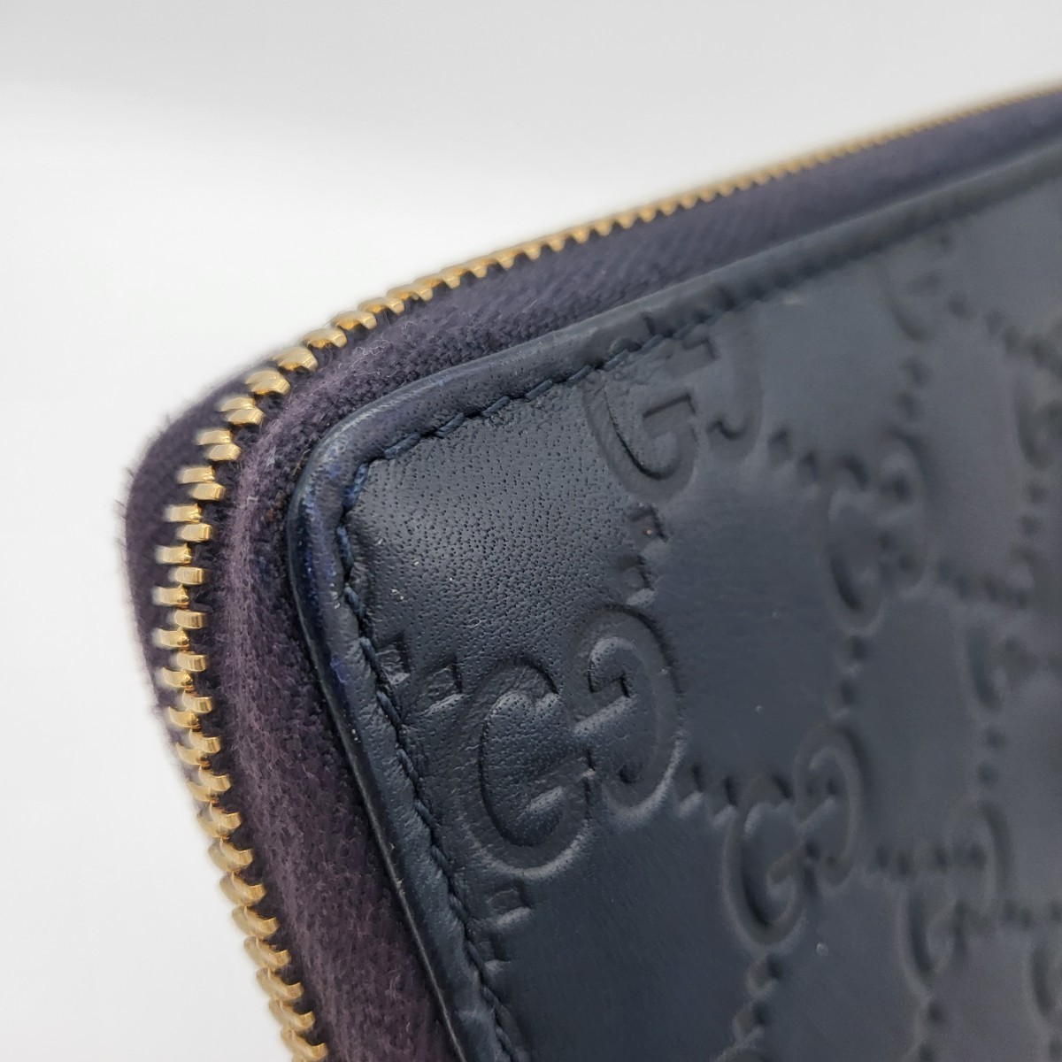 GUCCI グッチ シマラウンドジップ レザー ロングウォレット 長