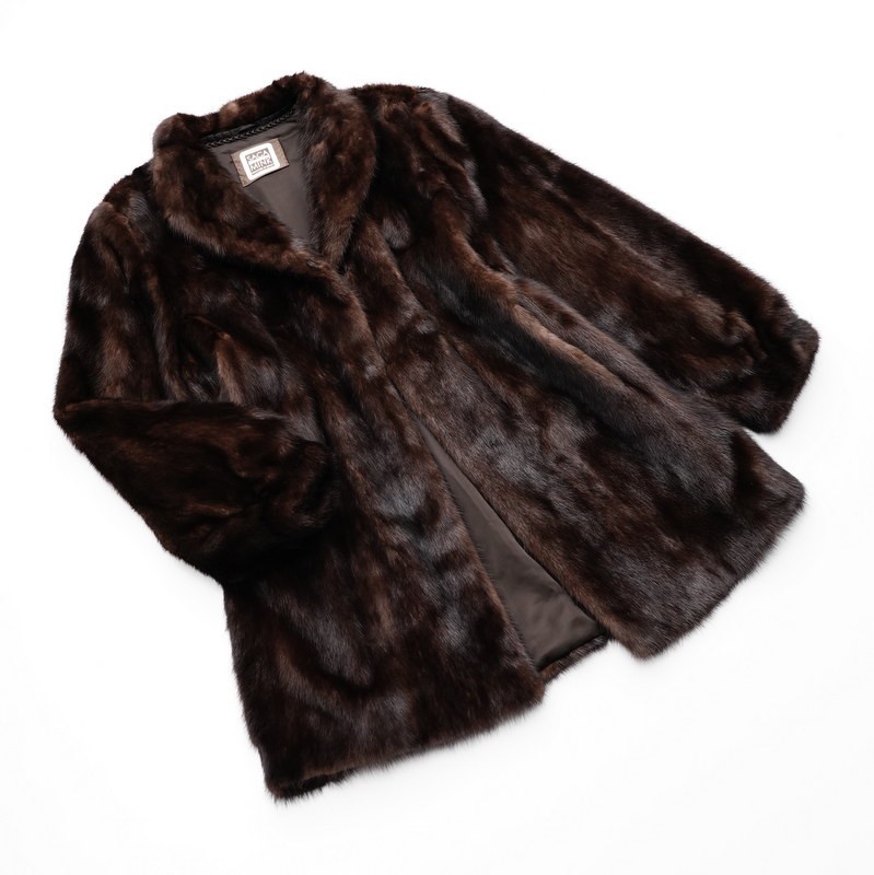 GO7280○SAGA MINK*サガミンク*銀サガ*デミバフ*ファーコート*本