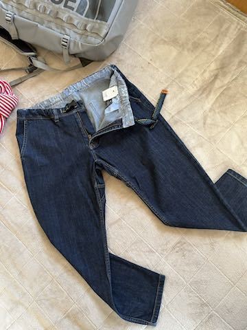 超美品 クリフメイヤー KRIFF MAYER デニム ナロー クライミングパンツ DENIMPANTS NARROW CLIMBING PANTS MENS sizeМ ネイビー 1644011A
