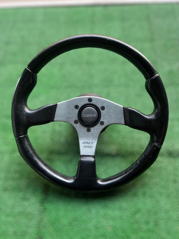 売切□ステアリング MOMO モモ ハンドル RACE レザー レース