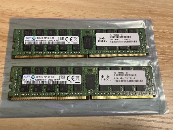 3870 Samsung サムスン 64GB サーバー使用 メモリ RAM 2枚セット PC4-2133P-RA0-10-DC0 32GB×2枚 動作確認済み 千葉県船橋市三咲 手渡可