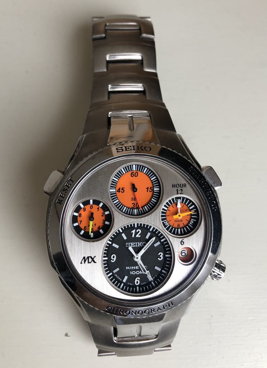 ジャンクSEIKO セイコー スポーチュラ キネティック クロノグラフ