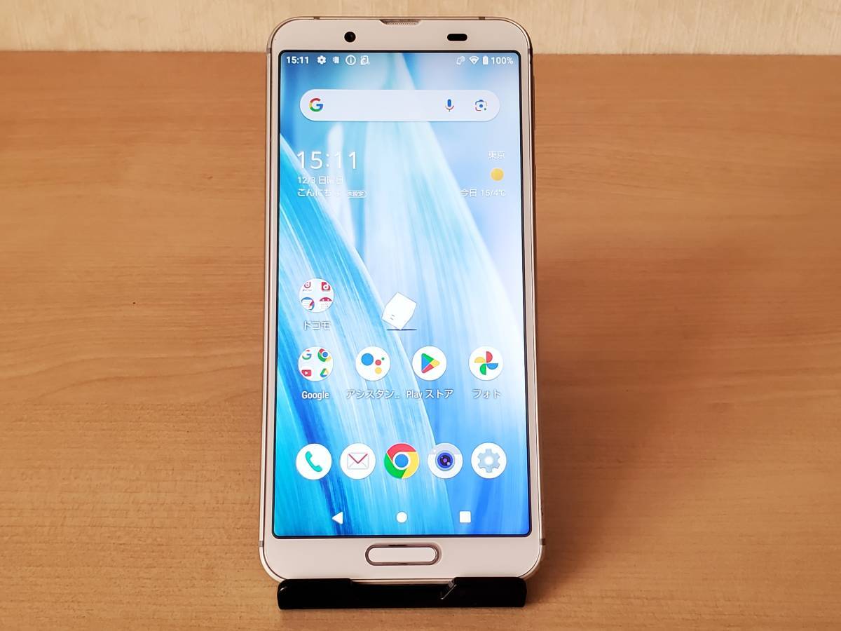 ジャンク】AQUOS sense3 SH-02M Docomo シルバーホワイト SIMロック