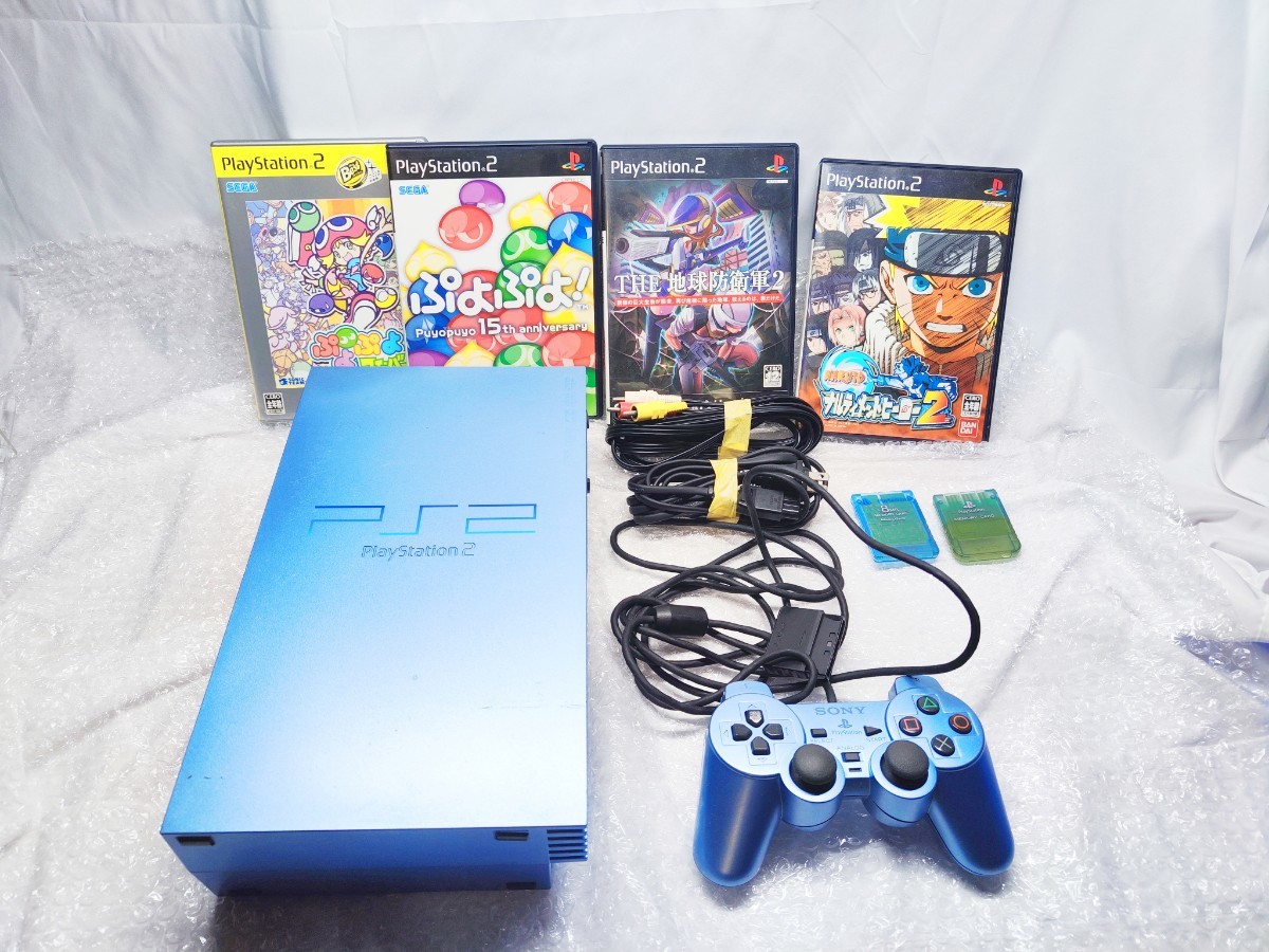SONY ソニー PS2 本体セット SCPH-39000TB コントローラー メモリーカード プレイステーション2 零 ぷよぷよ 本体 ナルティメットヒーロー2 PlayStation2 本体 SCPH-39000TB ラチェット&amp;クランク