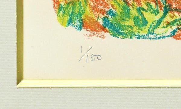 真作】【WISH】梅原龍三郎「浅間山」リトグラフ 直筆サイン 証明シール