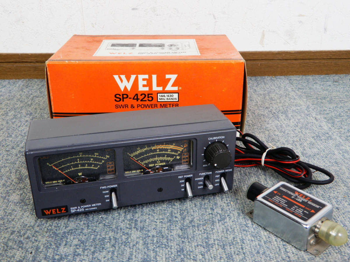 WELZ SWR & POWER METER SP-425 ＋ S-425 元箱付き ◇ 美品