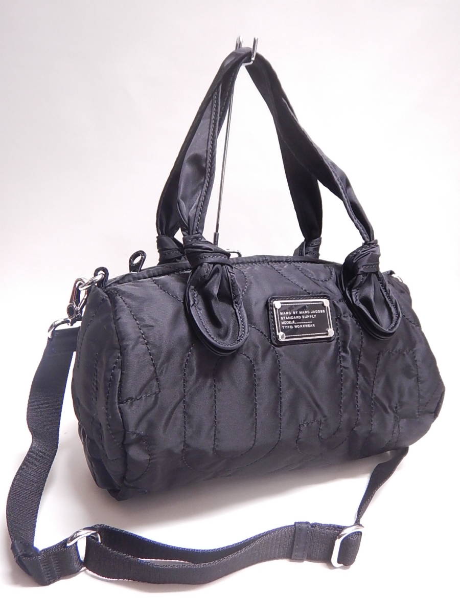 極美品■MARC BY MARC JACOBS マークバイマークジェイコブス トートバッグ ショルダーバッグ 2WAY ブラック黒■