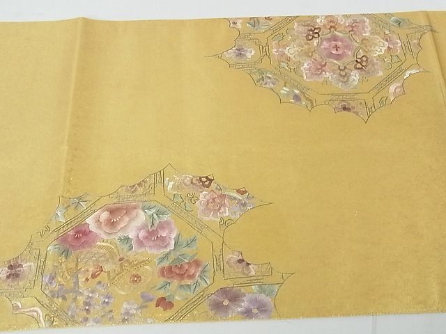 平和屋2□極上 中国三大刺繍 蘇州刺繍 袋帯 蜀江楽器花文