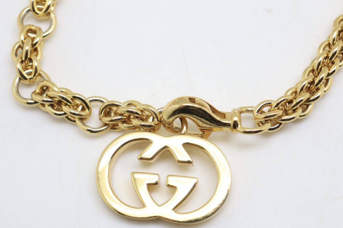 グッチ/GUCCI/GGロゴ/チェーンベルト/ゴールドカラー/ヴィンテージ