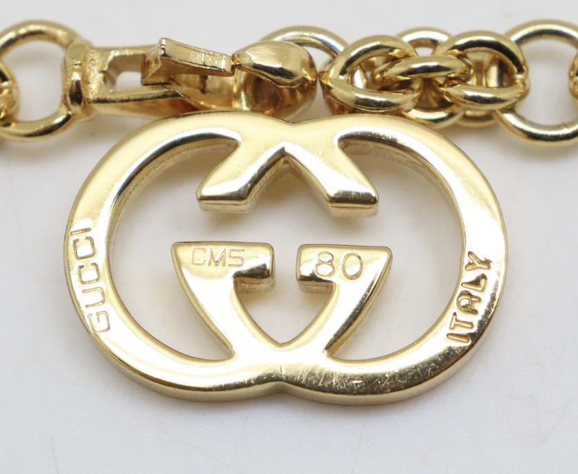 グッチ/GUCCI/GGロゴ/チェーンベルト/ゴールドカラー/ヴィンテージ