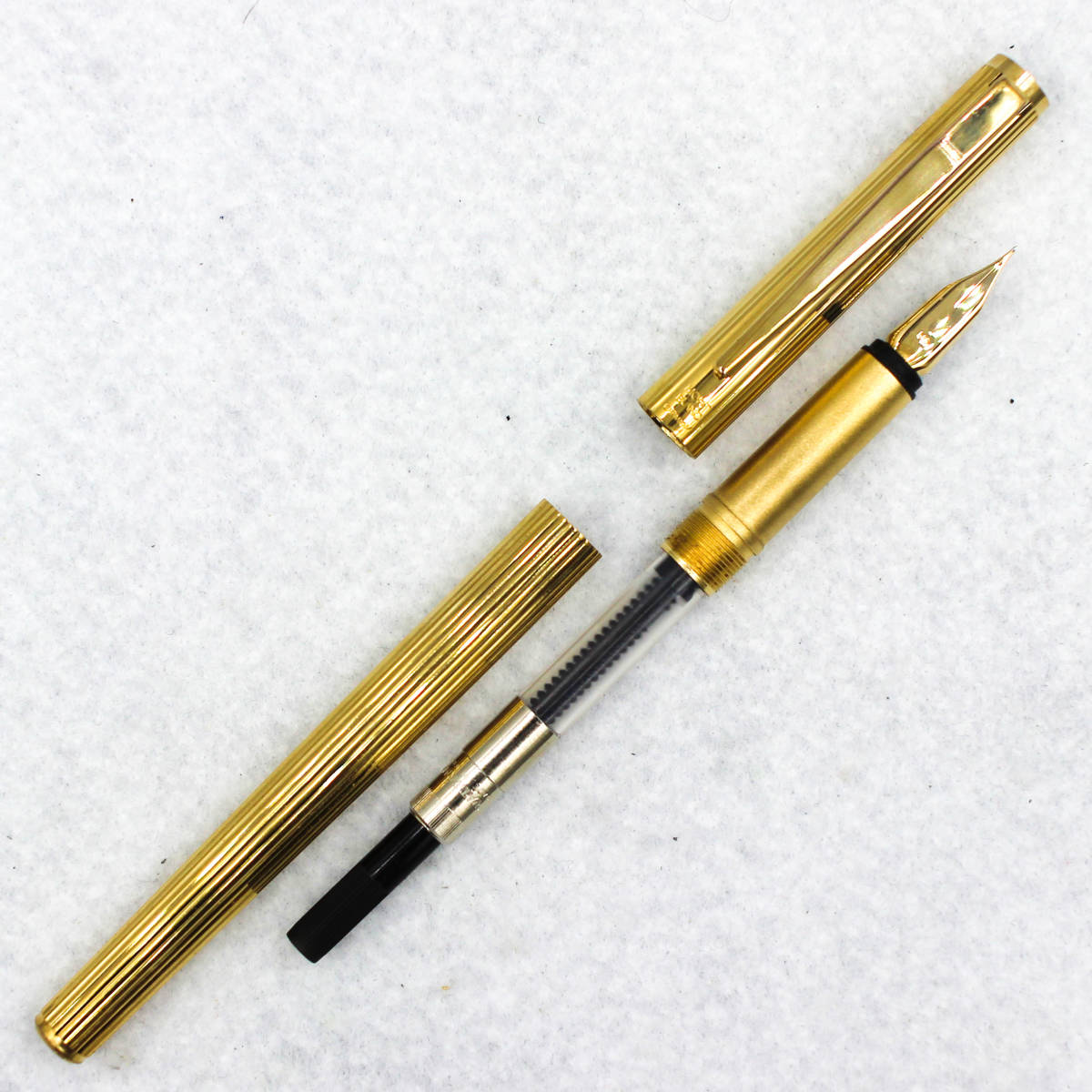美品 初期型(全面ストライプ) モンブラン ノブレス 20金張 ゴールド