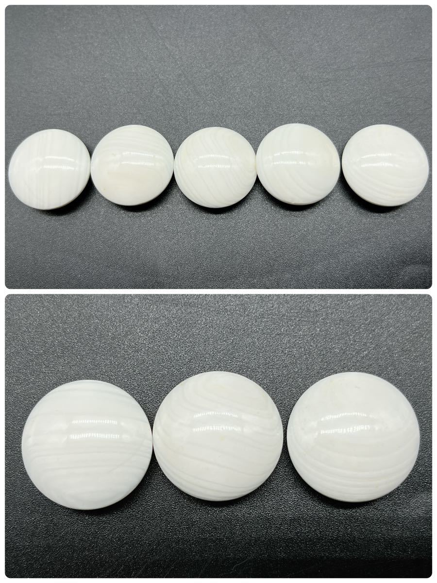 碁石 蛤 那智黒 碁笥 32号 囲碁 厚み約0.9㎝ -495-