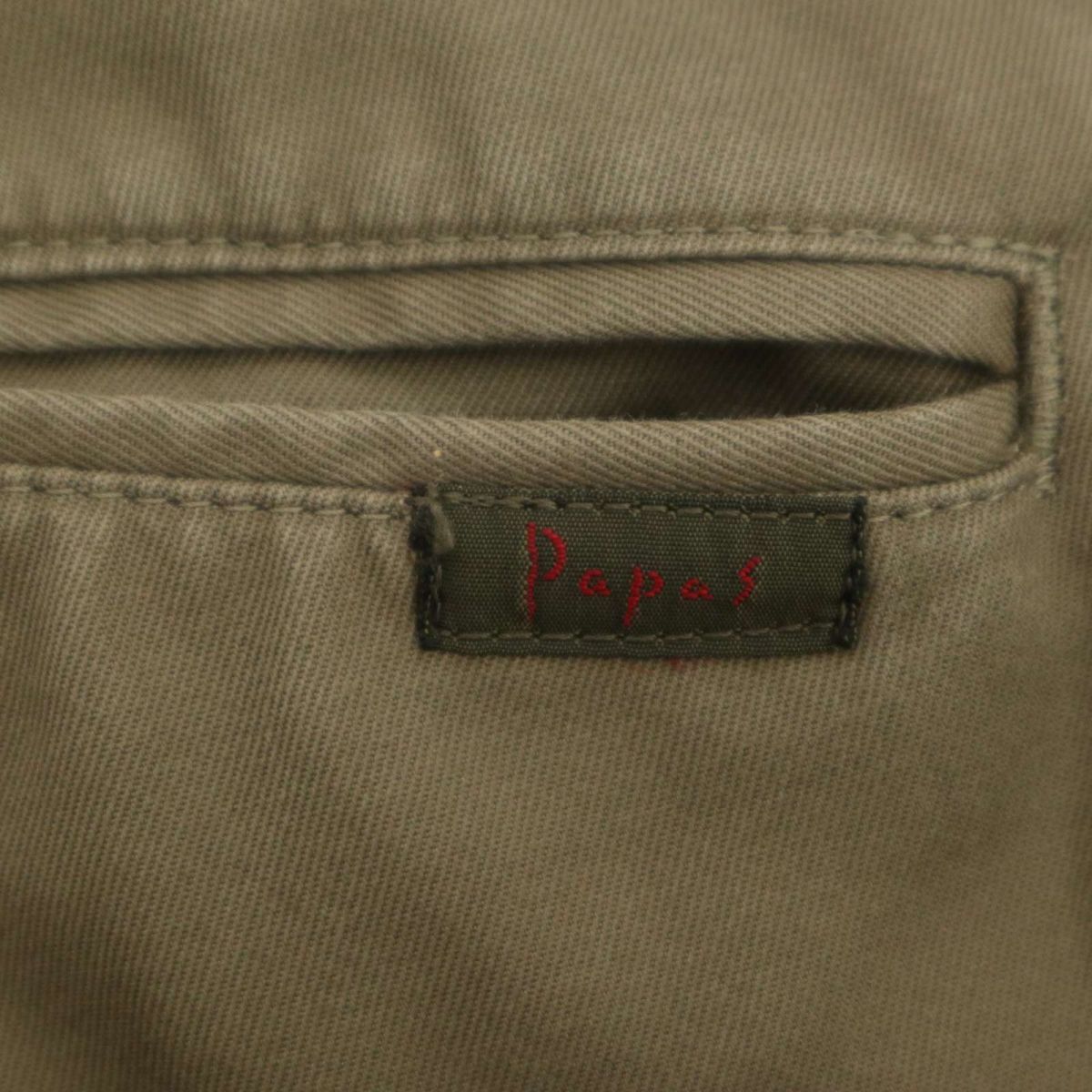 Papas パパス 通年 ゆったり♪ 2タック入り ワイド チノ☆ スラックス