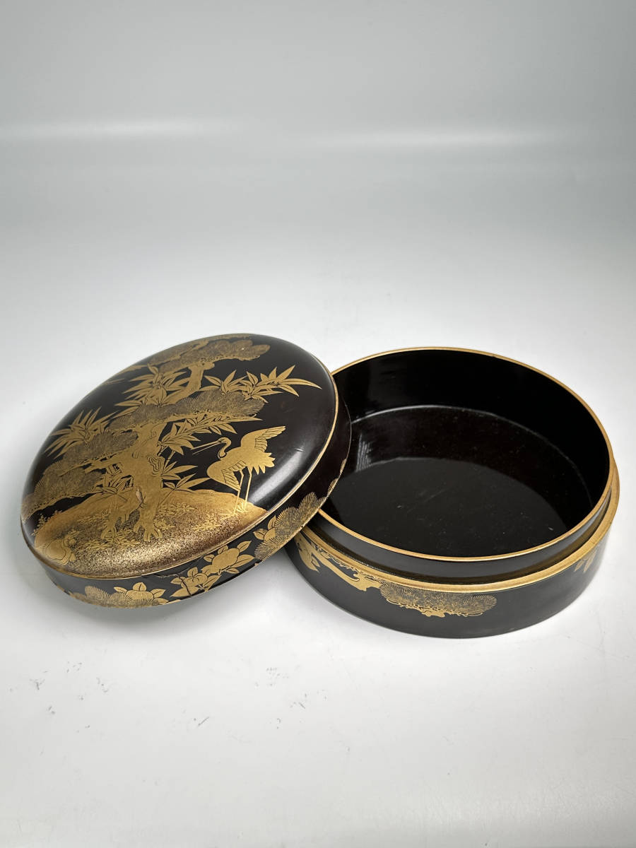 日本美術 古銅鏡 蓬莱鏡 松鶴亀図 和鏡 銅鏡 蒔絵時代共