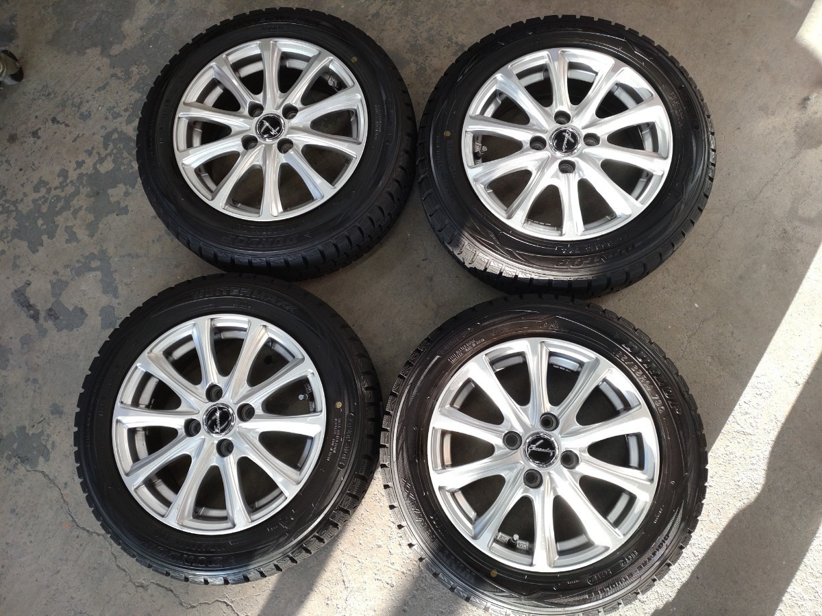 165/65R14 PCD100 4穴 5.5J INSET38 スタッドレスタイヤ ダンロップ 