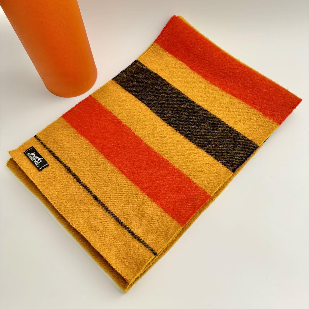 エルメスHERMES ロカバールマフラー ウール 極美品】エルメス ロカバール ウール100％ マフラー 箱付き ロカバール