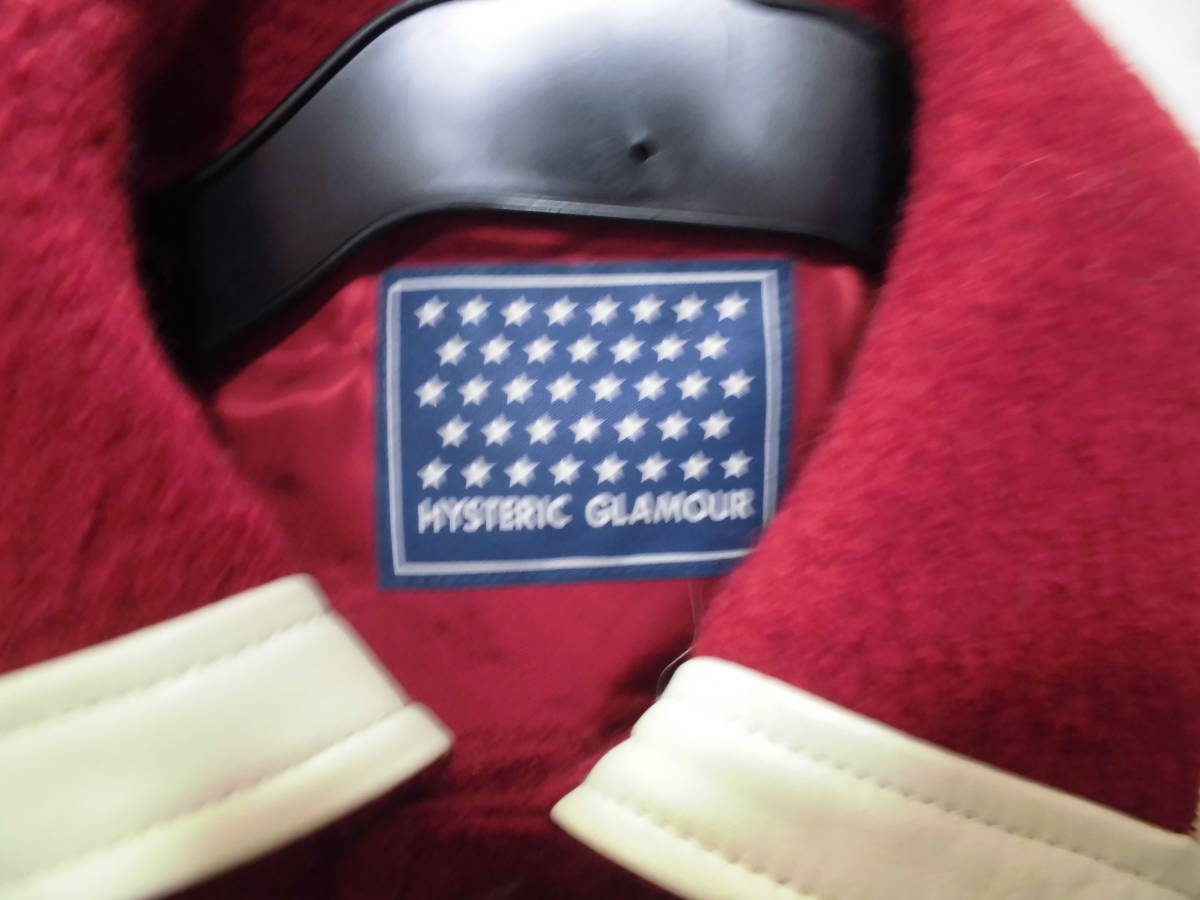 ヒステリックグラマー スタジャン刺繍バックロゴジップアップ