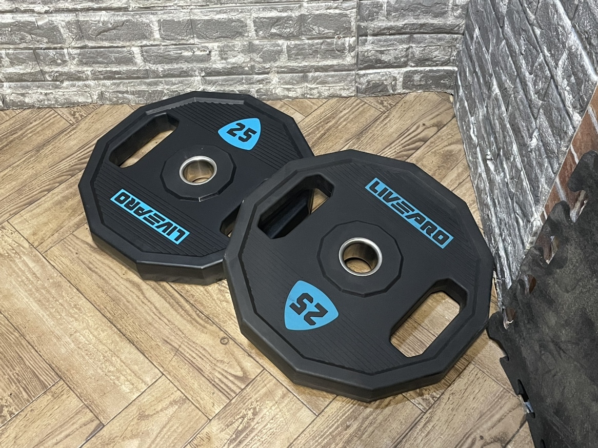 LIVE PRO オリンピックバーベルプレート 25Kg×2/計50Kg 穴径50mm 筋