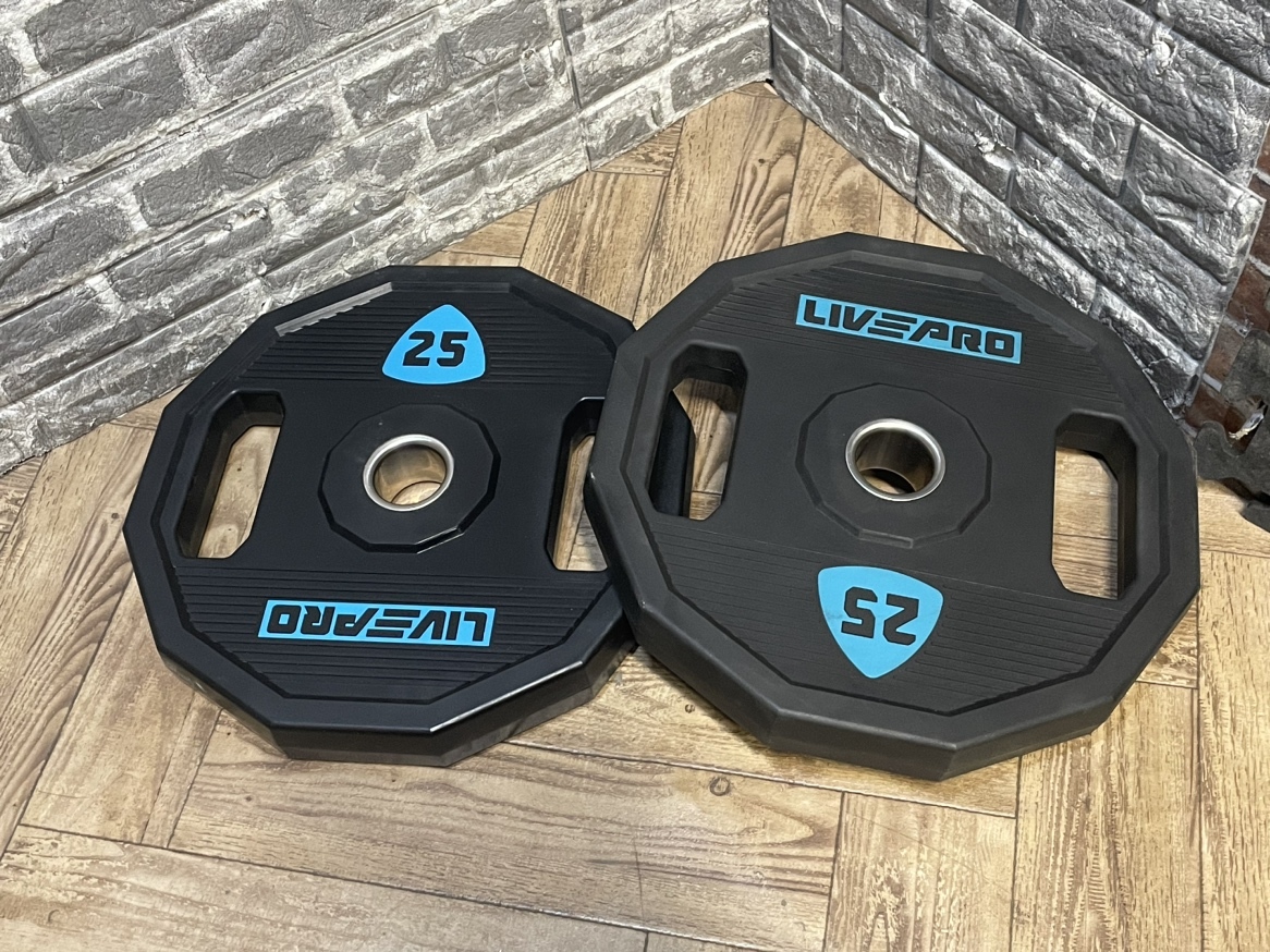 LIVE PRO オリンピックバーベルプレート 25Kg×2/計50Kg 穴径50mm 筋