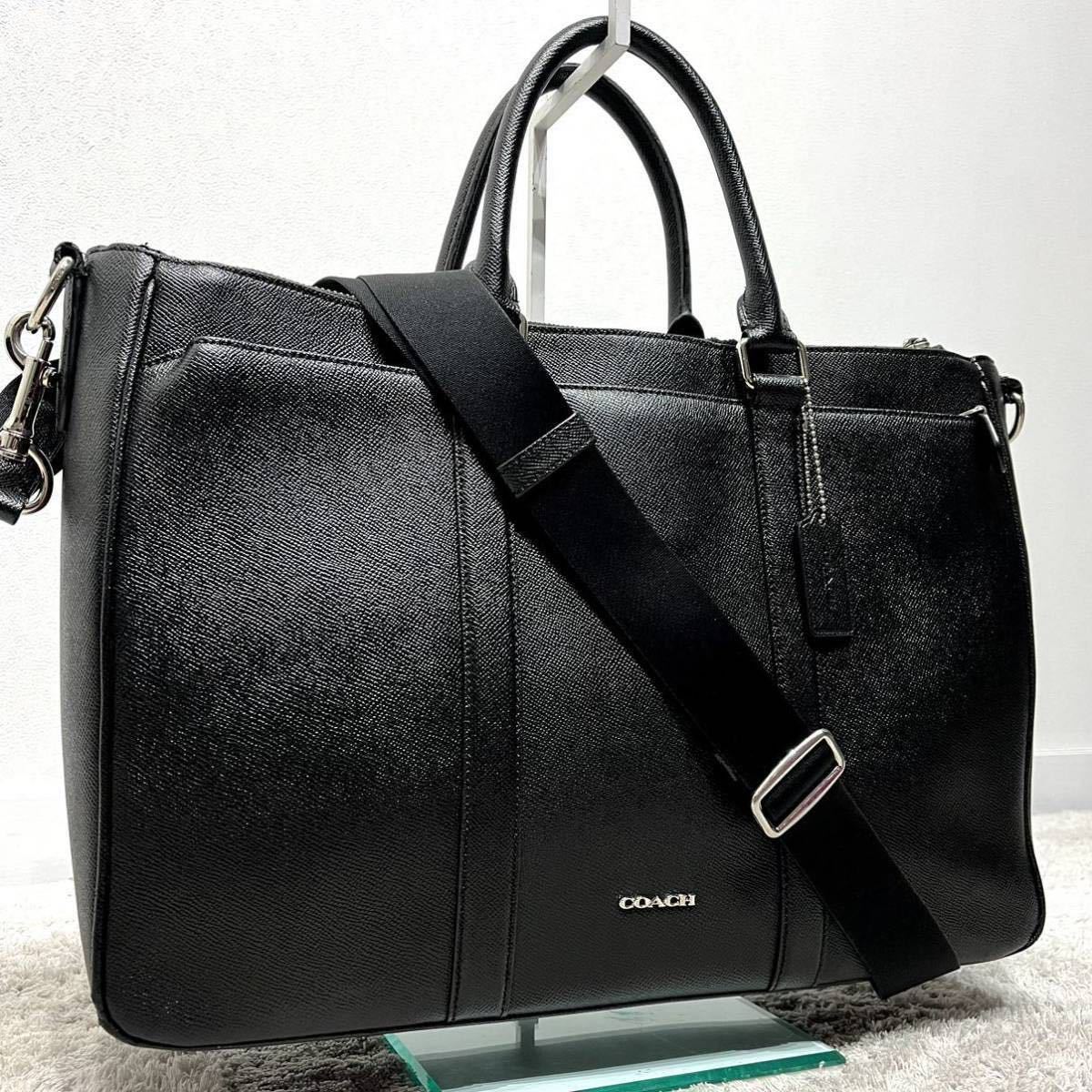  1円〜定価16万円 コーチ COACH トートバッグ ビジネスバッグ ブリーフケース サフィアーノレザー A4 2way 本革 メンズ ブラック 黒 3室(ブリーフケース)｜売買されたオークション情報、yahooの商 かばん、バッグ
