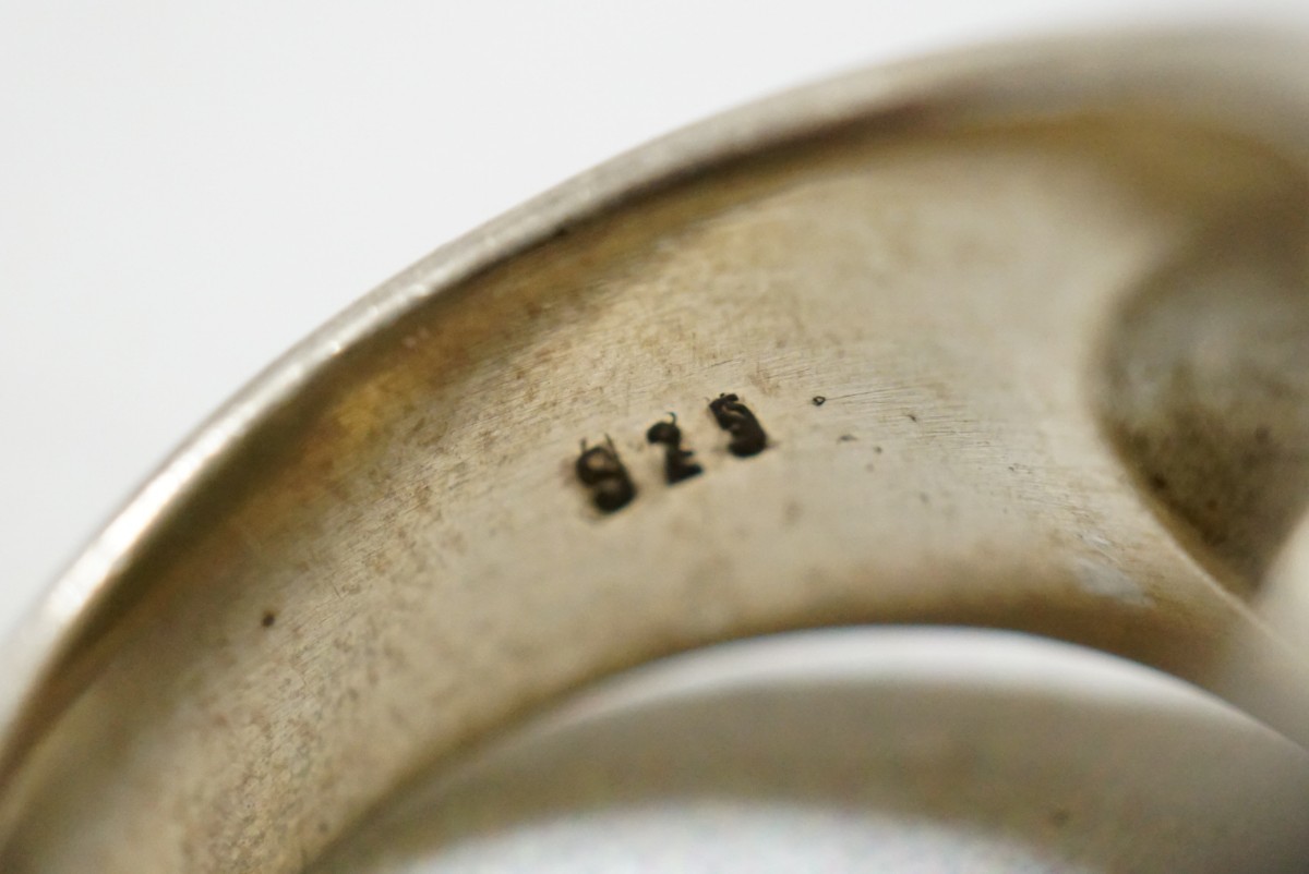 414 海外製 シルバー リング 指輪 約15号 ヴィンテージ アクセサリー SILVER 925刻印 ビンテージ アンティーク シルバーリング 装飾品
