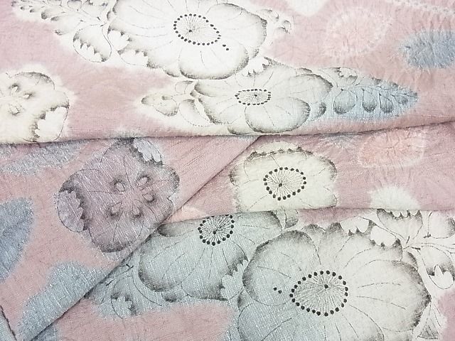 平和屋2□上質な小紋 紬地 絞り 辻が花 逸品 未使用 1ps1923 逸品
