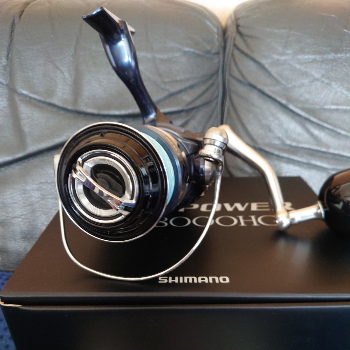 シマノ:21ツインパワーSW:8000(日本製)(PEライン付き)(動作良好の