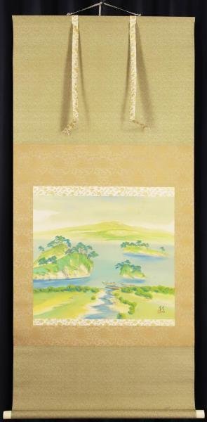 Yahoo!オークション - 真作WISH津田真「菊」日本画 掛軸 真作WISH結城