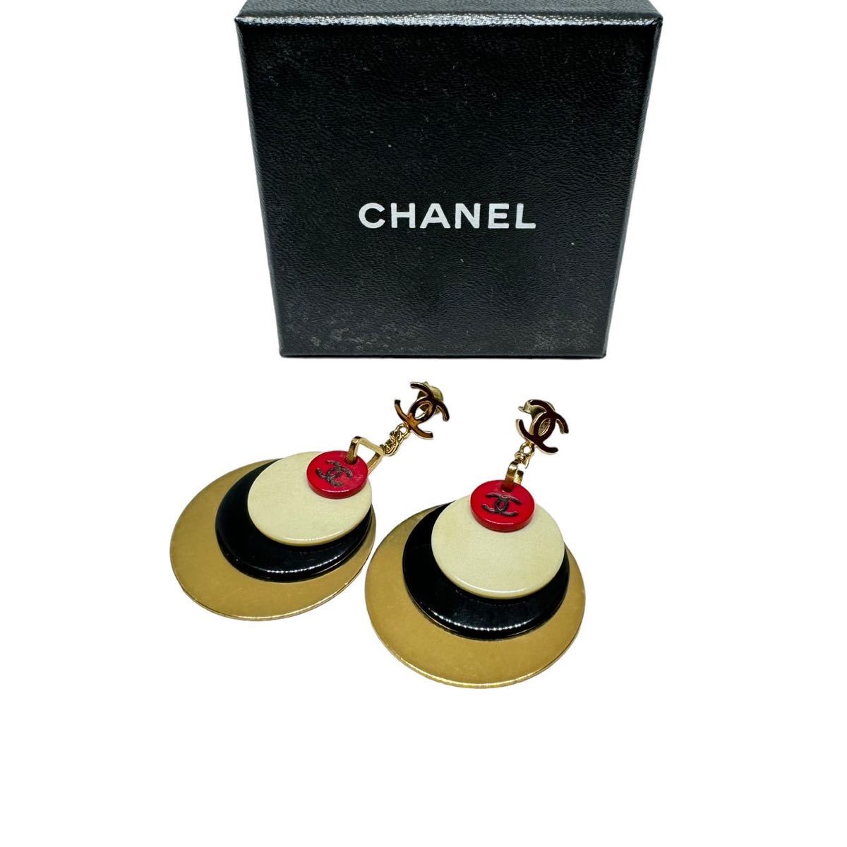 おまとめ割大歓迎　CHANEL ココマーク ラウンド ピアス CHANEL ラウンドピアス ココマーク スウィング ディスク ラウンド