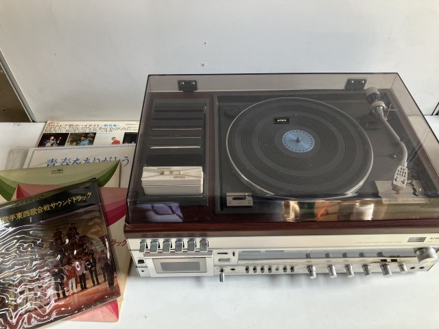 ⑪u311◆AIWA アイワ◆ターンテーブル ステレオ ミュージック システム AF-4350 モジュラー セパレート カセットテープ レコード ラジオ