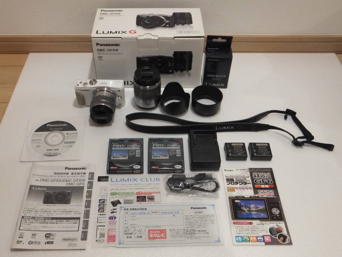 パナソニック LUMIX DMC-GF6-W ホワイト ダブルズームキット 純正予備