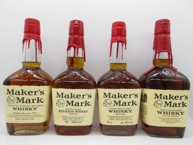 未開栓 洋酒 メーカーズマーク Maker's Mark 700-750ml 4本セット