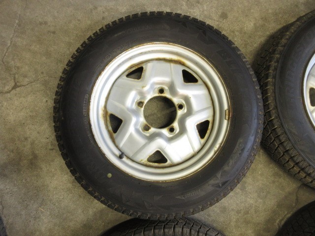 ジムニー 純正 16インチスチールホイール スタッドレスセット 175/80R16 BRIDGESTONE BLIZZAK 16×5J 5H-139.7 鉄ホイール ジムニー 139.7 純正 オールド スタッドレスタイヤ付き4本セット BLIZZAK