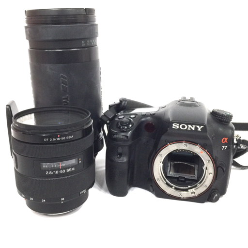 1円 SONY α77 SLT-A77V DT 2.8/16-50 SSM TAMRON AF LD 200-400mm 1:5.6 ニコンFマウント用 デジタルカメラ レンズ