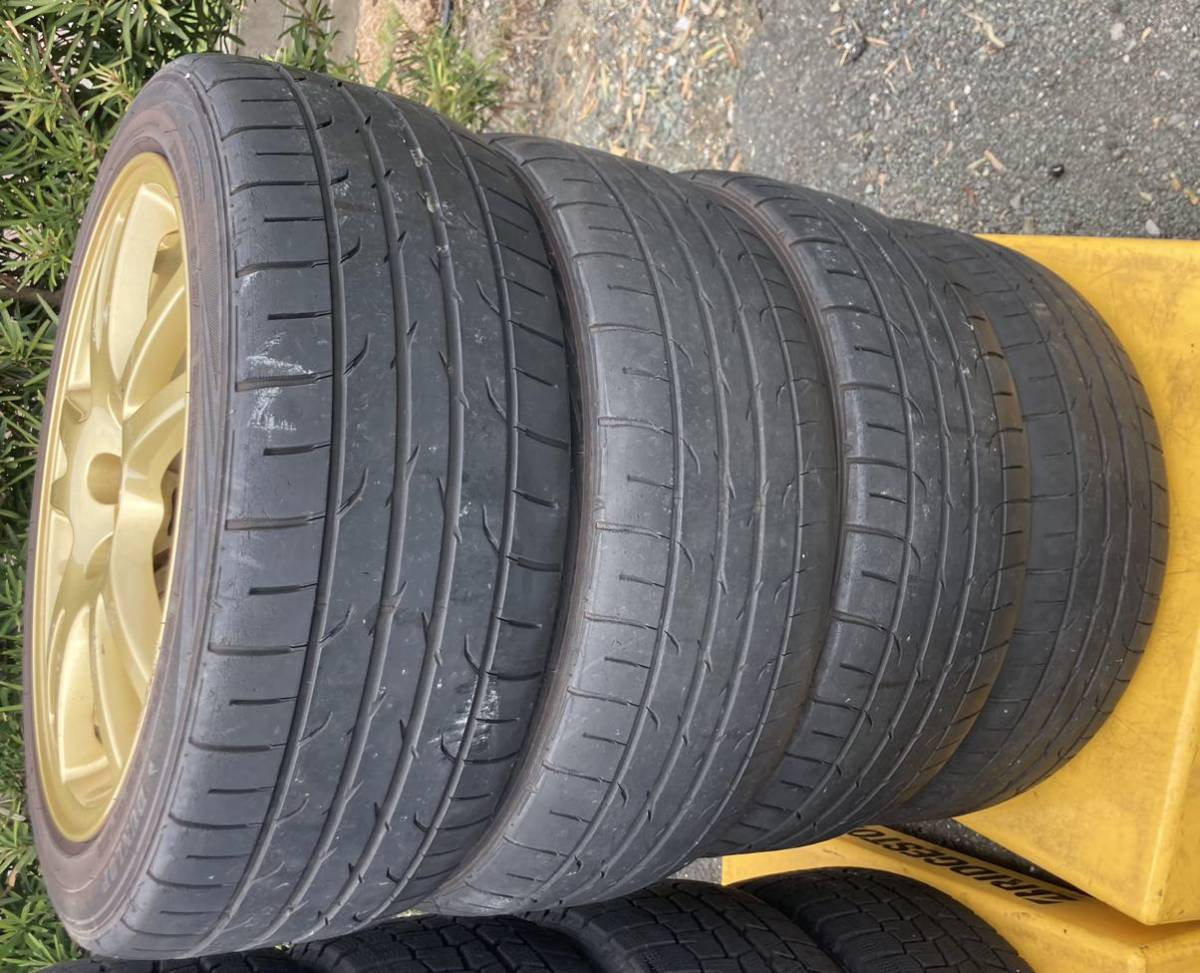 愛知 スバル 純正 GDB インプレッサ WRX STI タイヤ ホイール　7.5JJ+53 5穴　2019 225/45R17 17 ブレンボ　セリカ　86 dz102 ダンロップ スバル インプレッサ ＷＲＸ 8.8万Km (愛知県)[647]の中古車 4個セット