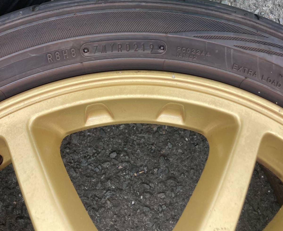 愛知 スバル 純正 GDB インプレッサ WRX STI タイヤ ホイール　7.5JJ+53 5穴　2019 225/45R17 17 ブレンボ　セリカ　86 dz102 ダンロップ スバル インプレッサ ＷＲＸ 8.8万Km (愛知県)[647]の中古車 4個セット
