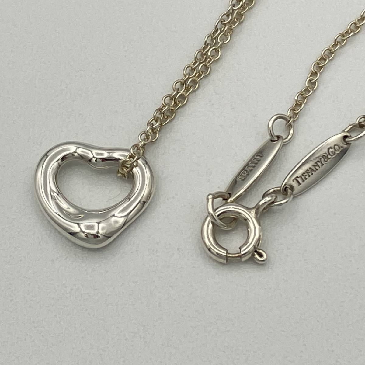 ☆ 良品 ティファニー オープンハート ネックレス ペンダント シルバー