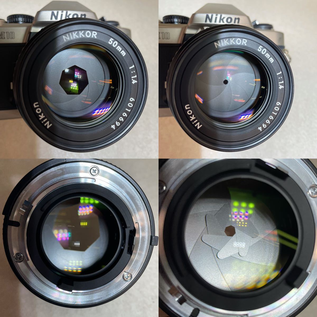 W2-1）ニコン Nikon FM10 レンズ NIKKOR 50mm 1:1.4 フィルムカメラ