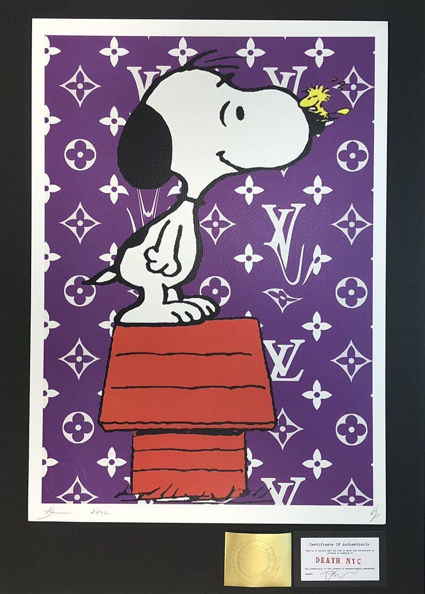売約済!限定品 正規品DEATH NYC ポップアート 正月　ピーナッツ DEATH NYC アートポスター スヌーピー SNOOPY ウッドストック PEANUTS