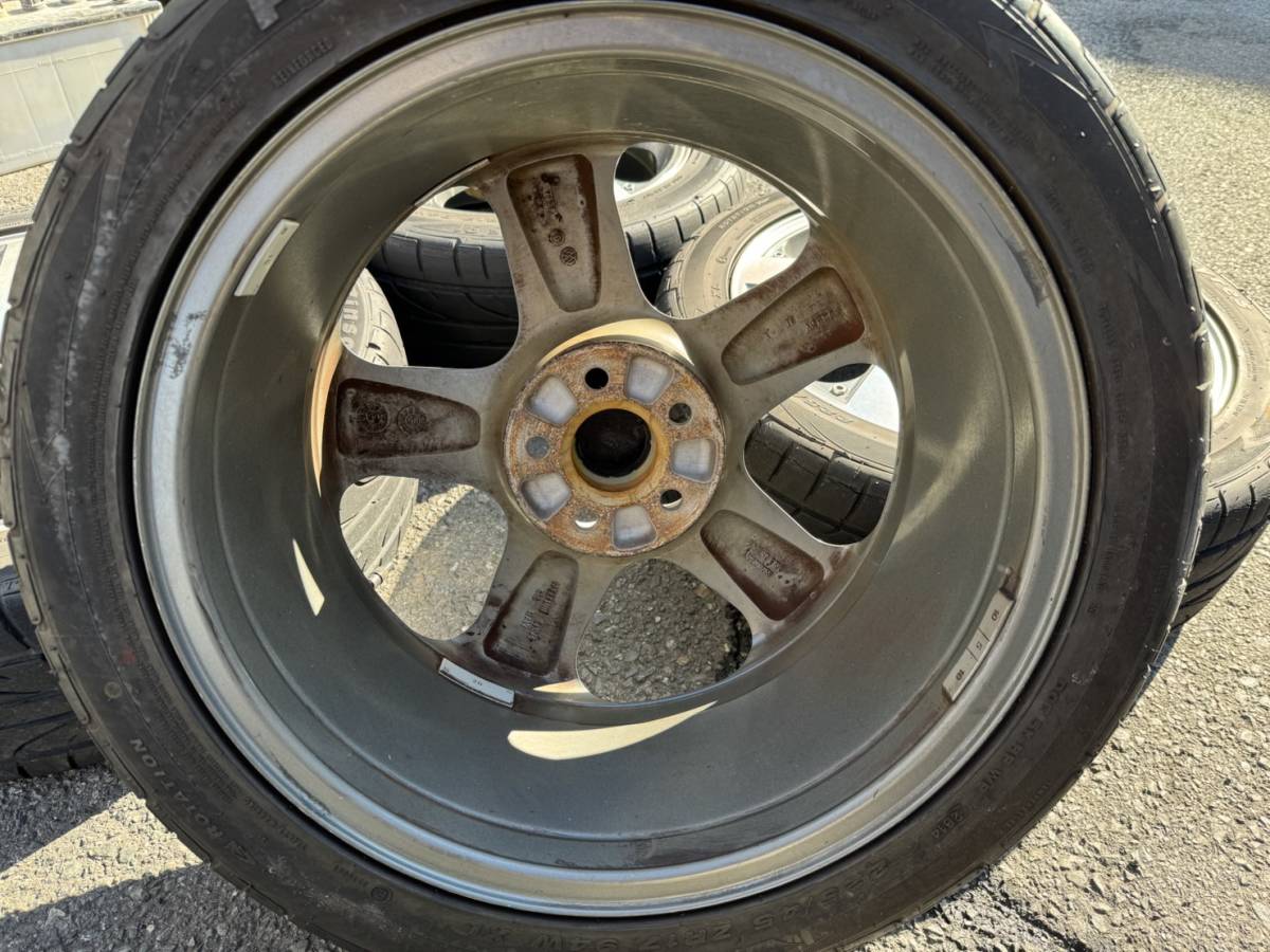 45-4110x フォルクスワーゲン ゴルフ4 純正 アルミホイール4本 17インチ 17×7J +38 PCD100 5穴 225/45/17 ニュービートル ポロ クロスポロ_7