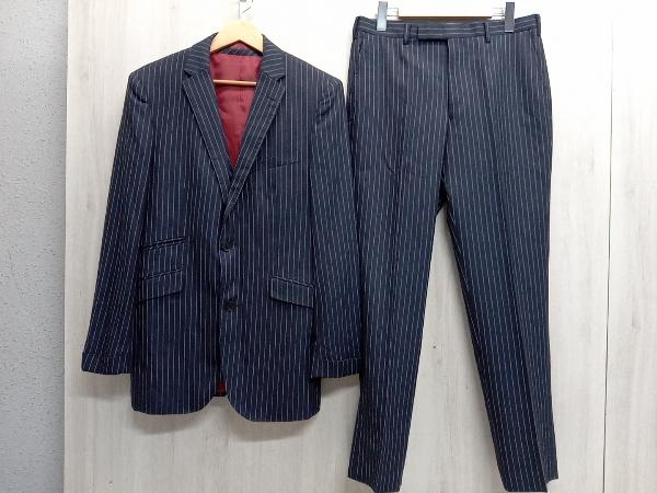 BLACK LABEL CREST BRIDGE ブラックレーベルクレストブリッジ スーツセット 51H90-208-27 サイズ40R ネイビー 紺 ストライプ柄 羊毛100%