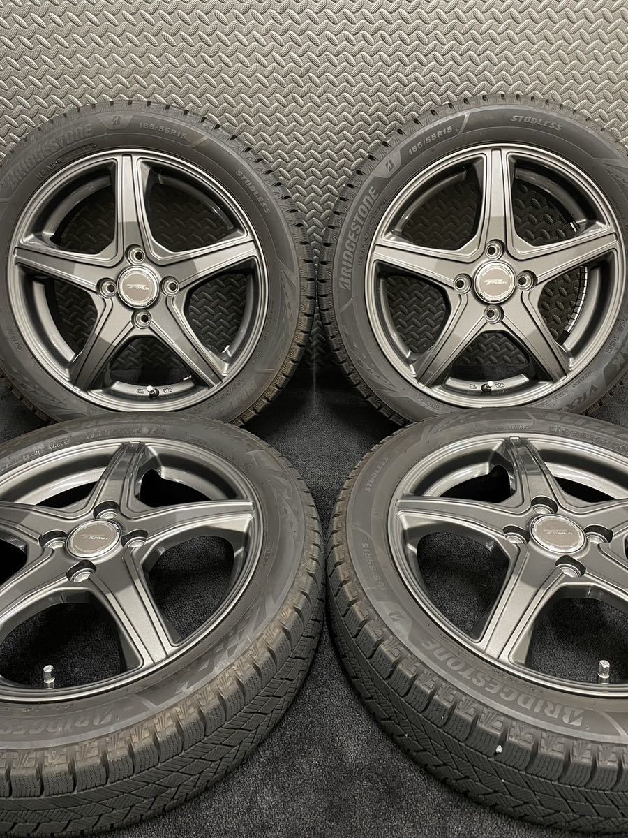 165/55R15 BRIDGESTONE/BLIZZAK VRX3 21年製 TOPRUN 15インチ 4.5J＋45