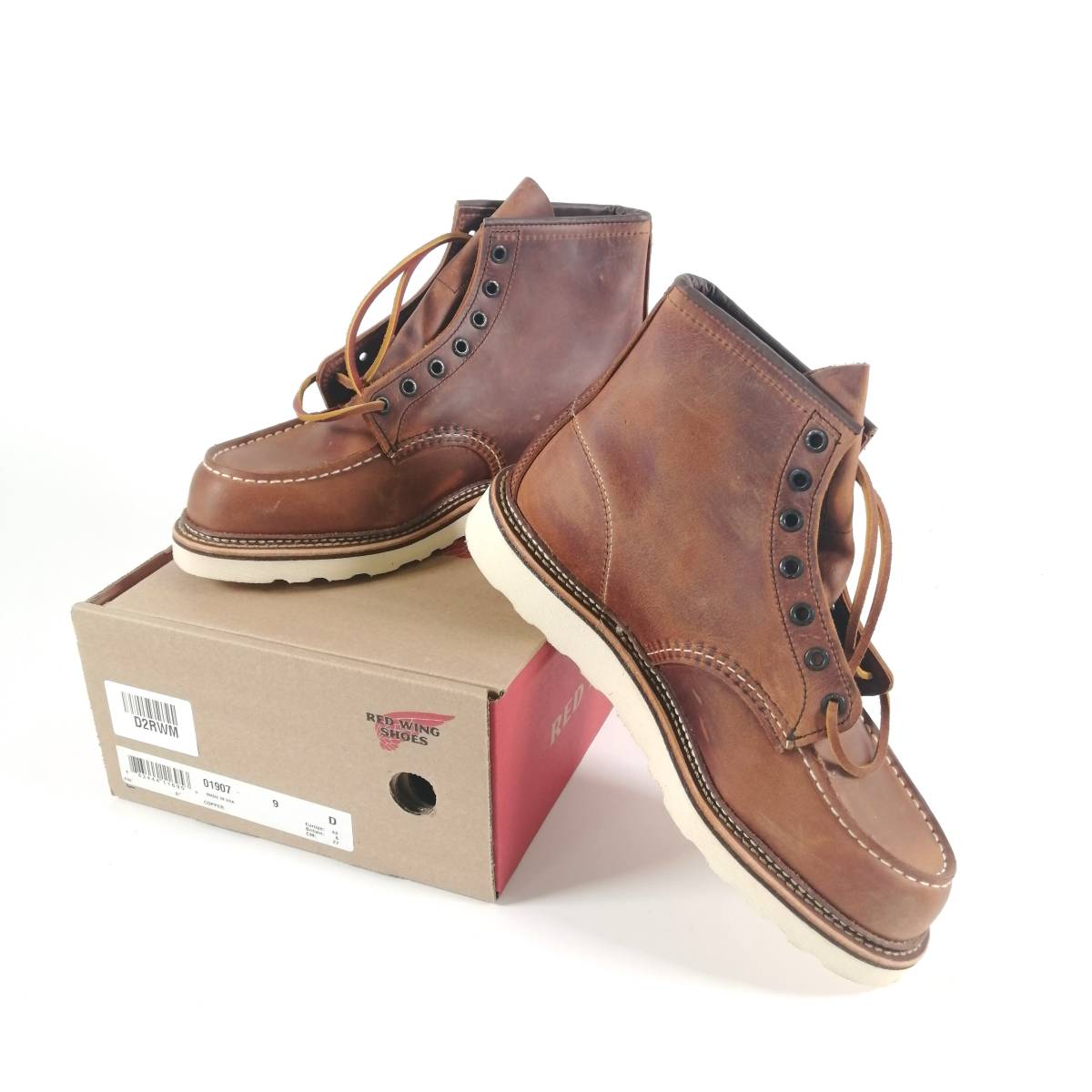 Wing Red Moc 0 Classic Copper Toe Heritage Rough Tough Boots &amp 