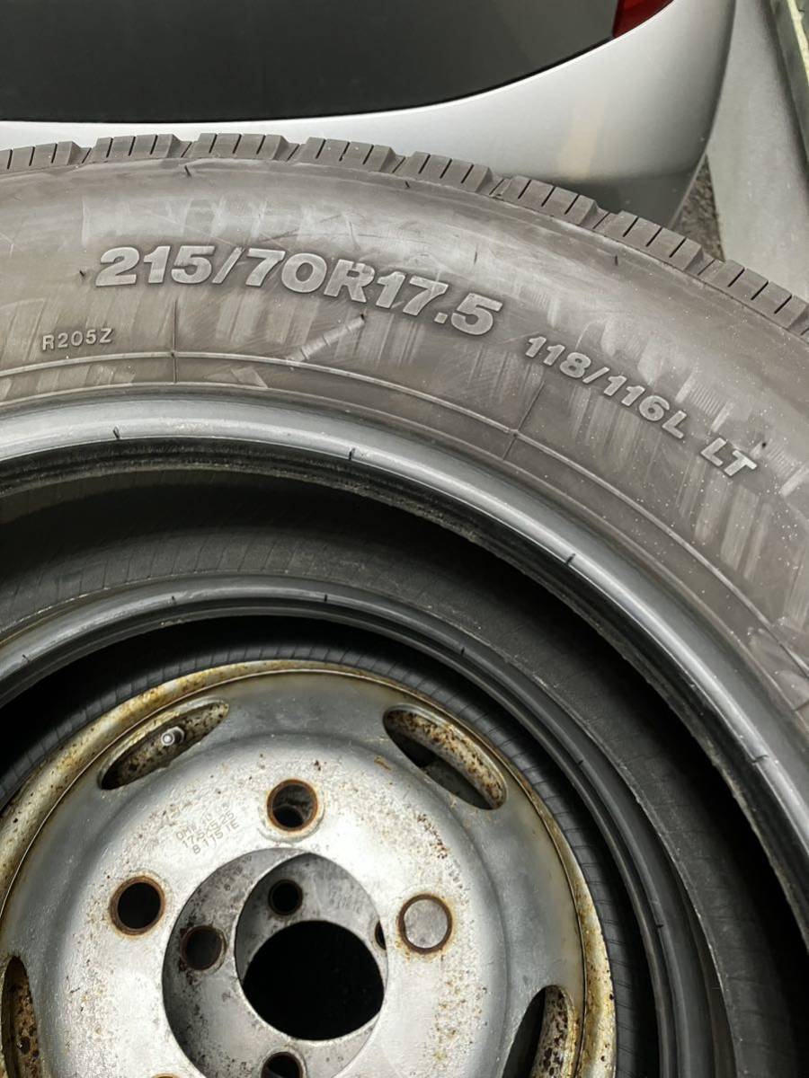 送料無料　2018年製　215/70R17.5 118/116L LT ブリヂストン　BS DURAVIS R205 残溝9mm前後　6本セット_9