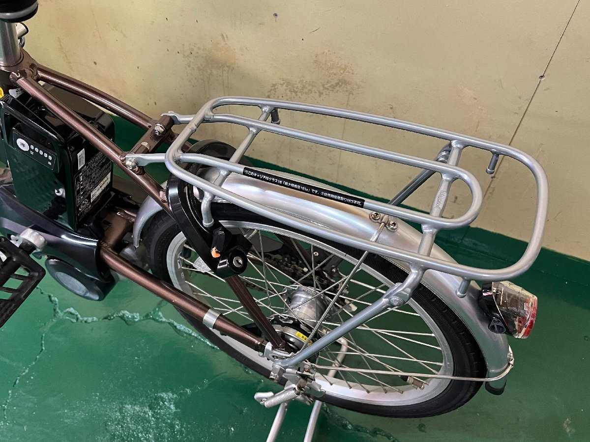 美品】Panasonic/パナソニック 小型 電動アシスト自転車 20型 チョコ