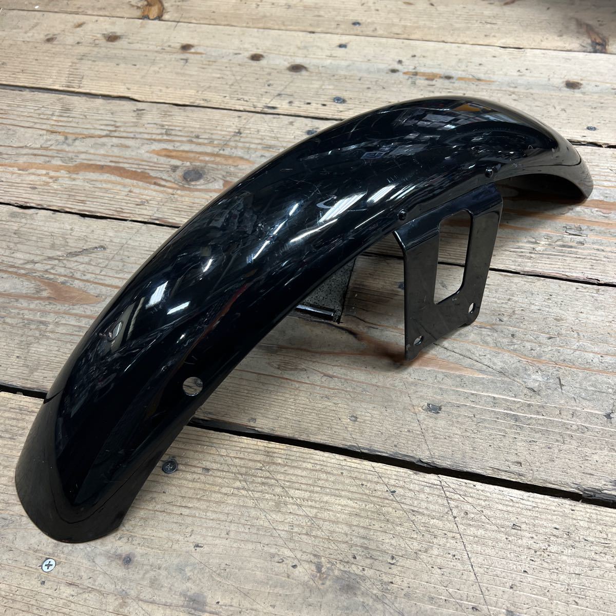 フロントフェンダー　ヘイスト250 ☆中古 希少 ヘイスト250 純正フロントフェンダー クリーブランド 黒