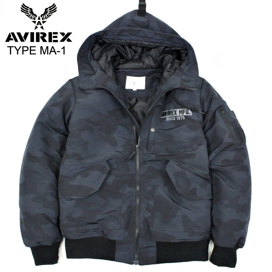 美品 AVIREX アヴィレックス #6192208 ワッペン 刺繍入り カモフラ 