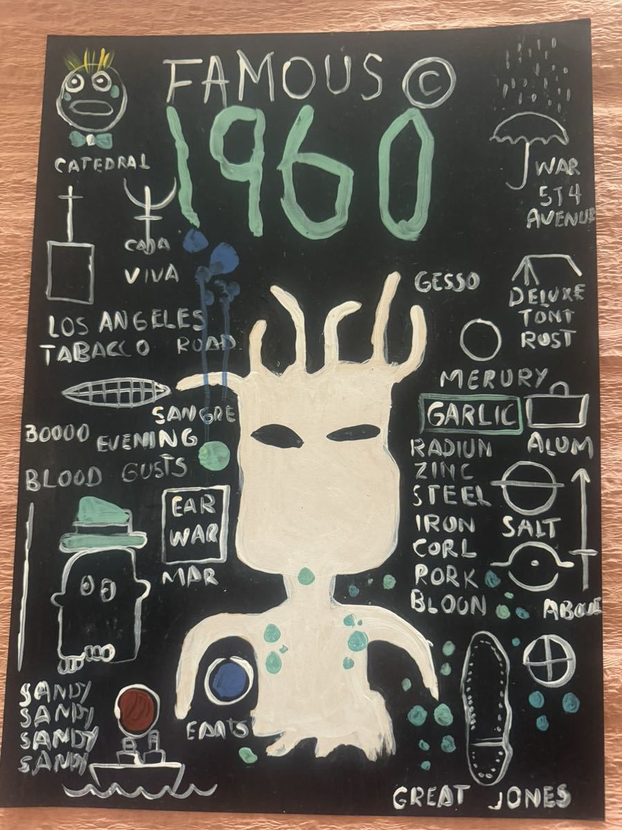肉筆 ジャン ミシェル バスキア Jean-Michel Basquiat 1960 FAMOUS