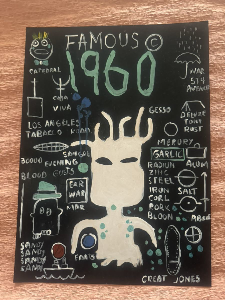 肉筆 ジャン ミシェル バスキア Jean-Michel Basquiat 1960 FAMOUS